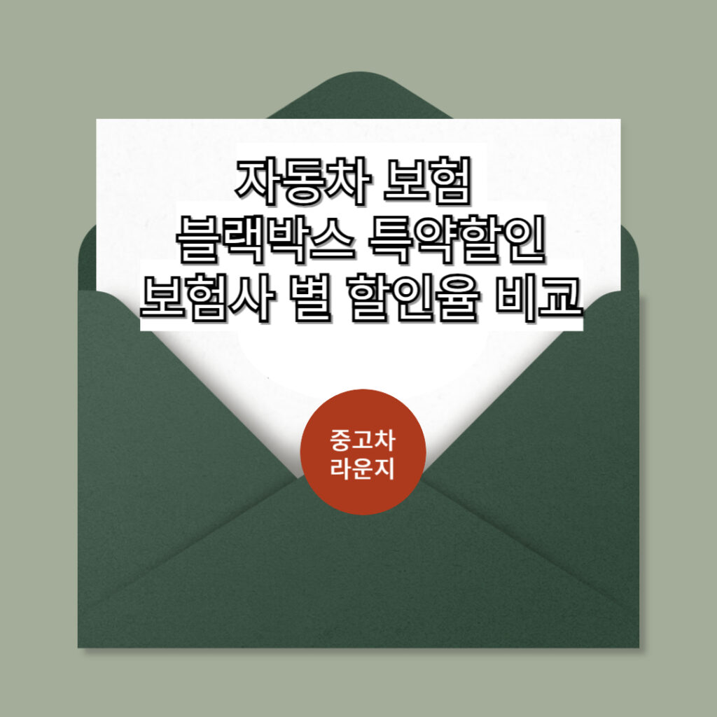 자동차 보험 블랙박스 특약할인